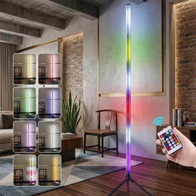Main image of RGB Floor Lamp Color Changing Corner Lamp Bedroom Ambient Lighting with Remote