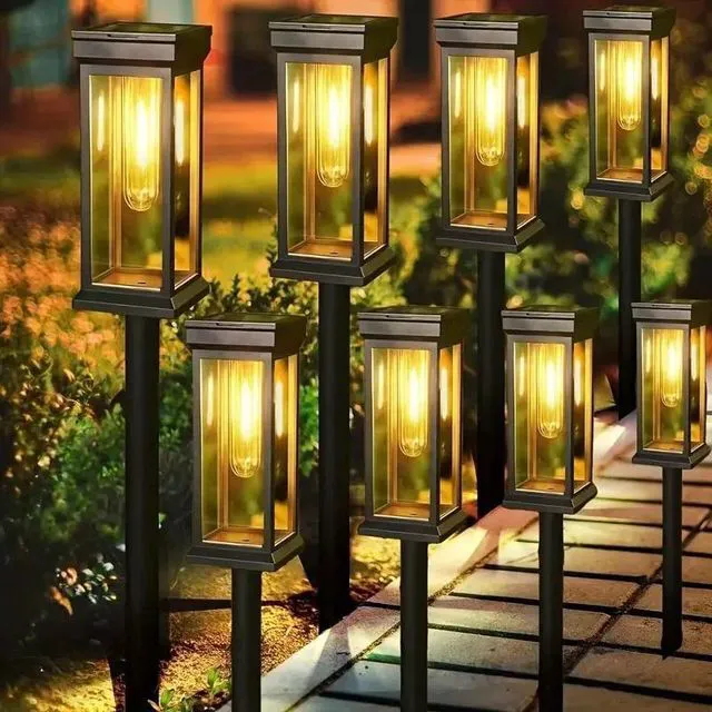 Main image of 8 Pack Solar Garden Lights Waterproof Landscape LED Lights Outdoor Pathway Yard