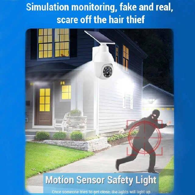 Alt view image 3 of 7 - 4X Solar Outdoor Power Dummy Security Camera Fake Waterproof Light Surveillance