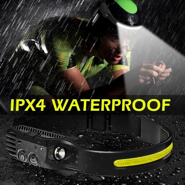 Alt view image 4 of 7 - 4PCS COB LED Headlamp Work Light Headlight Bar Torch Head Band Lamp Rechargeable