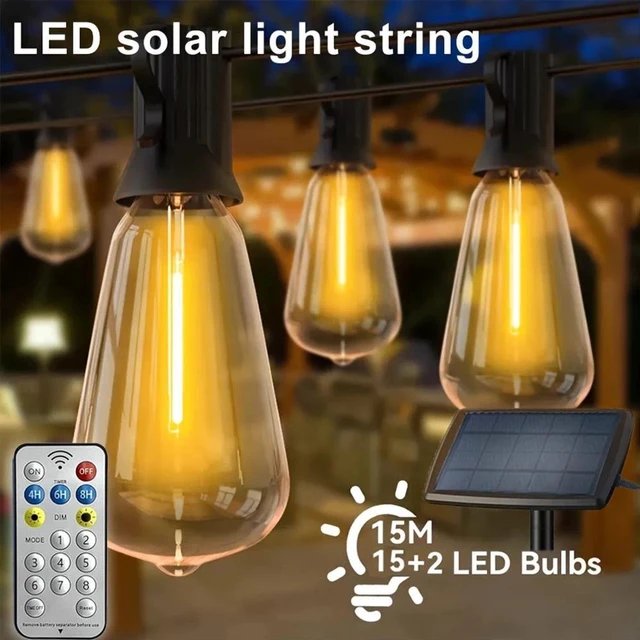 Alt view image 2 of 7 - 50FT LED String Lights Hanging Patio Edison Light for Porch Cafe Bistro Backyard
