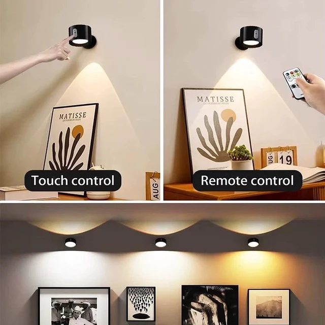Alt view image 3 of 7 - 2PCS LED Wall Sconce Up Down Night Light Dimmable Touch Indoor Lamp Rechargeable