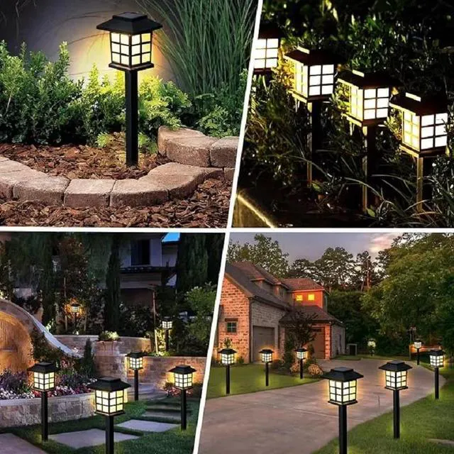 Alt view image 3 of 7 - LED Solar Garden Stake Lights Outdoor Walkway Lawn Landscape Pathway Yard Lamp