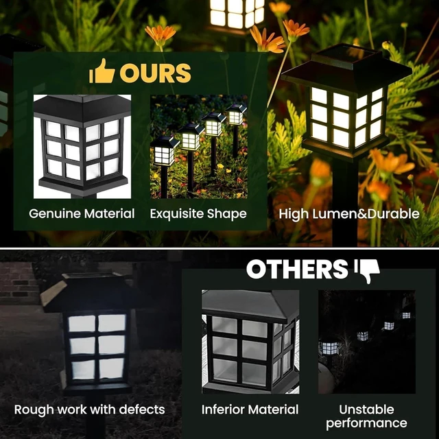 Alt view image 5 of 7 - LED Solar Garden Stake Lights Outdoor Walkway Lawn Landscape Pathway Yard Lamp