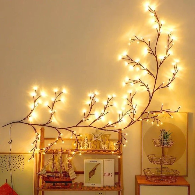Alt view image 2 of 7 - 144 LED Enchanted Willow Vine Lights Wall USB Warm White For Indoor Home Decor