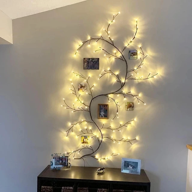 Alt view image 5 of 7 - 144 LED Enchanted Willow Vine Lights Wall USB Warm White For Indoor Home Decor