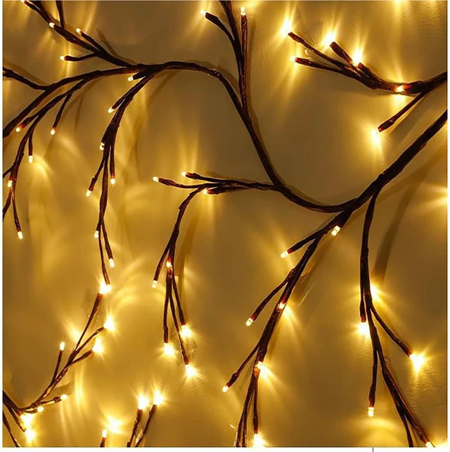 Alt view image 7 of 7 - 144 LED Enchanted Willow Vine Lights Wall USB Warm White For Indoor Home Decor