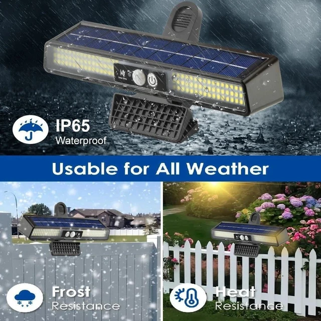 Alt view image 7 of 7 - Solar Lights Outdoor Tree Clip 102LED Wall Lamp Motion Sensor Light Fence Garage