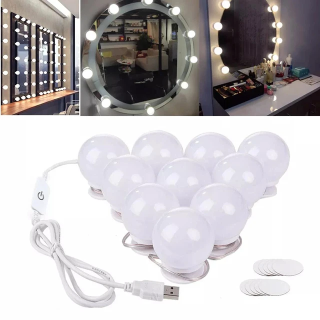 Alt view image 4 of 7 - LED Vanity Lights For Mirror, Hollywood Style Vanity Lights With 10 Dimmable