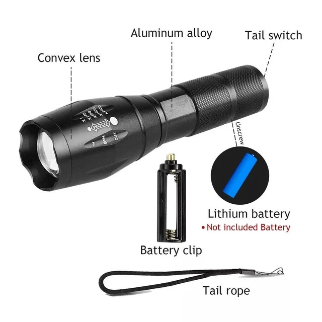 Alt view image 7 of 7 - Super Bright 120000lm UV Torch Ultra Violet Flashlight Blacklight Light Lamp LED