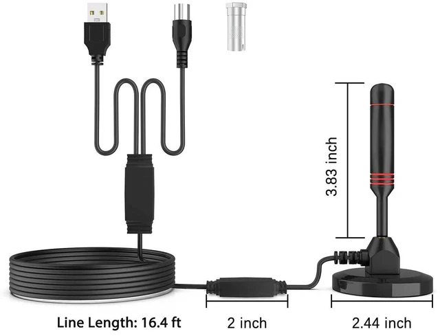 Alt view image 7 of 7 - 5600 Miles Digital TV Antenna 1080P 4K Waterproof HDTV Amplified Outdoor Indoor