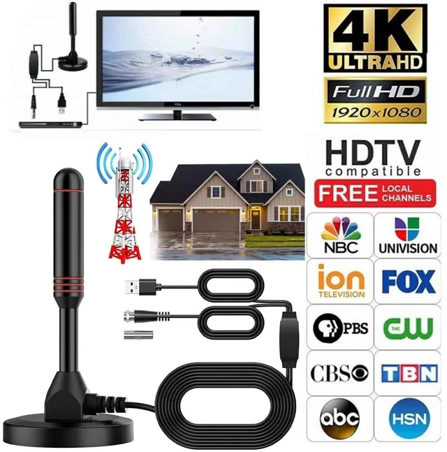 Main image of 5600 Miles Digital TV Antenna 1080P 4K Waterproof HDTV Amplified Outdoor Indoor