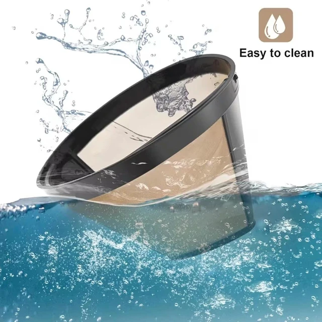 Alt view image 4 of 6 - 2 Pack Reusable No.4 Cone Coffee Maker Filters for Ninja Coffee Bar Brewer