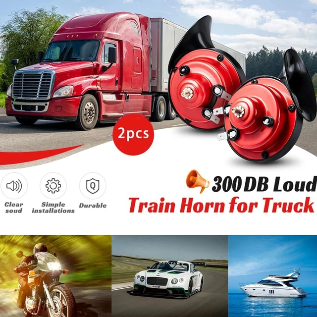 Main image of 2 Pack 12V High Low Tone Universal Fit Super Loud Car Horn