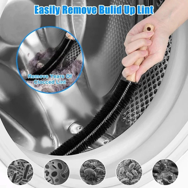 Alt view image 3 of 7 - 3x Dryer Vent Cleaner Kit Vacuum Hose Attachment Brush Lint Remover Power Washer