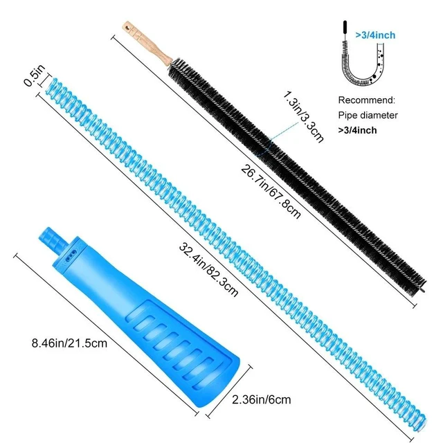 Alt view image 6 of 7 - 3x Dryer Vent Cleaner Kit Vacuum Hose Attachment Brush Lint Remover Power Washer