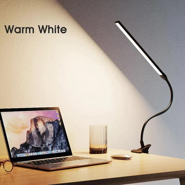 Alt view image 4 of 7 - LED Desk Lamp Dimmable Adjustable Lamp W/Clamp Eye-Caring Reading Desk Light