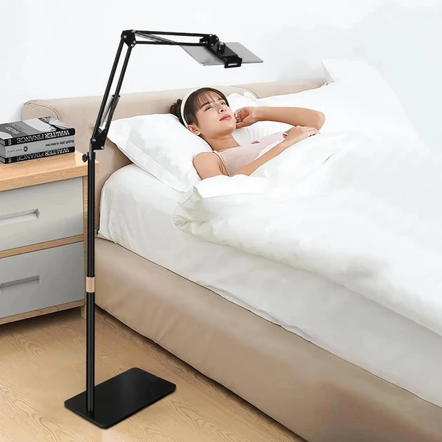 Alt view image 3 of 7 - Universal 360° Tablet Holder Floor Stand Clamp Adjustable