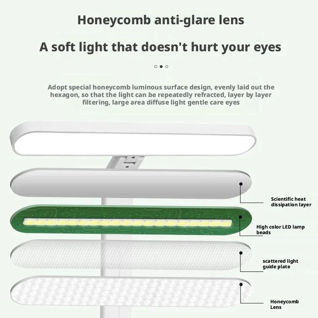 Alt view image 3 of 7 - Dimmable LED Desk Light Touch Sensor Table Bedside Reading Lamp USB Rechargeable