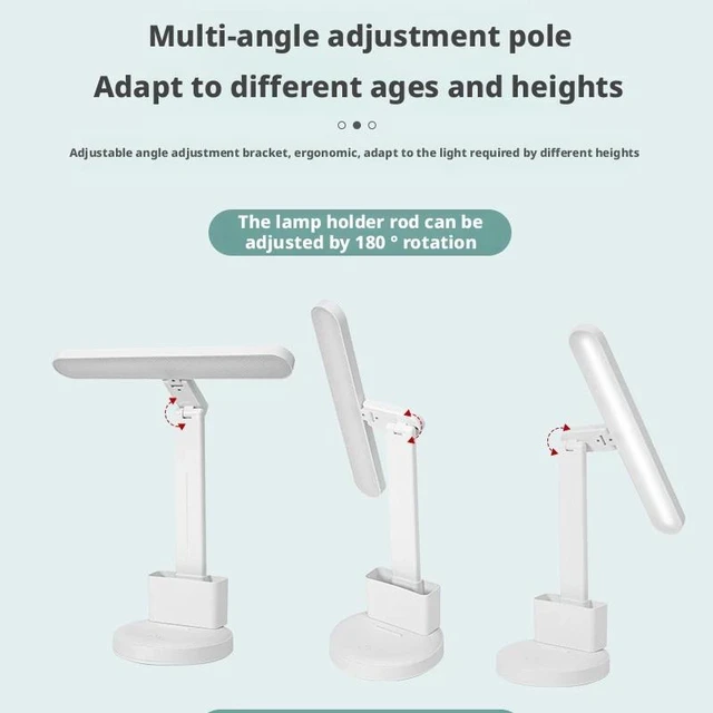 Alt view image 4 of 7 - Dimmable LED Desk Light Touch Sensor Table Bedside Reading Lamp USB Rechargeable