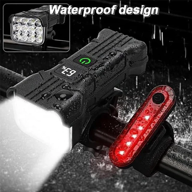 Main image of 40000LM Rechargeable LED MTB Bicycle Light Racing Bike Front Rear Headlight