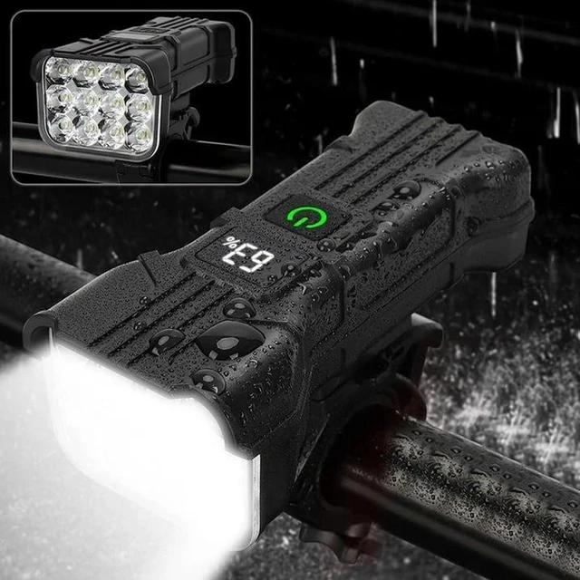 Alt view image 6 of 7 - 40000LM Rechargeable LED MTB Bicycle Light Racing Bike Front Rear Headlight