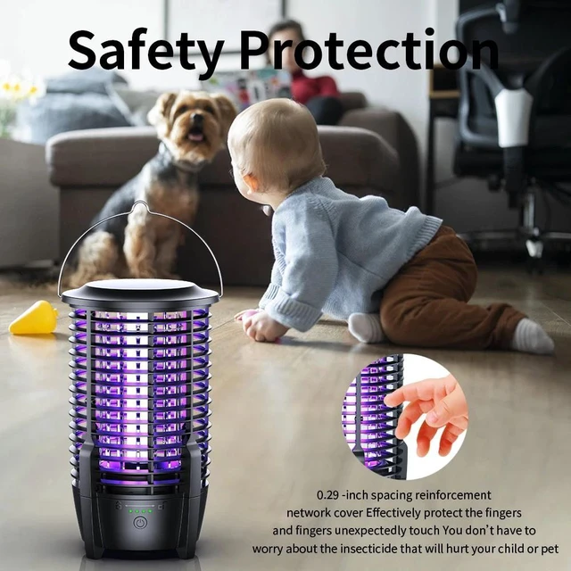 Alt view image 7 of 7 - Electric Mosquito Insect Fly Bug Zapper Killer LED Light Trap Lamp Rechargeable