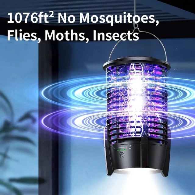 Alt view image 2 of 7 - Electric Mosquito Insect Fly Bug Zapper Killer LED Light Trap Lamp Rechargeable
