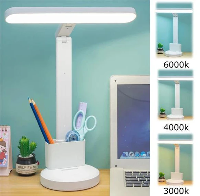 Alt view image 5 of 6 - LED Desk Lamp, Eye-Caring Table Lamps, Natural Light Protects Eyes, 3 Modes