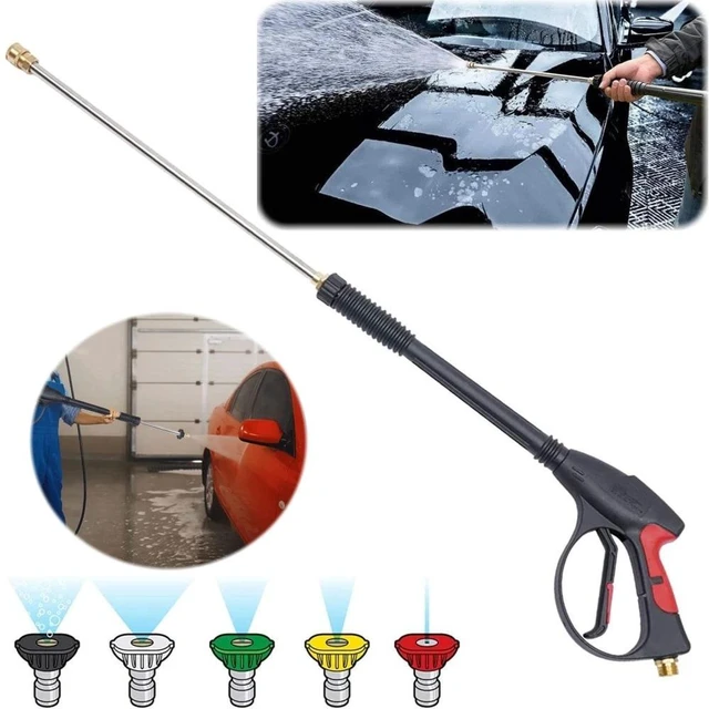 Main image of 4000PSI High Pressure Car Power Washer Spray Gun Wand Lance Nozzle Tips Hose Kit