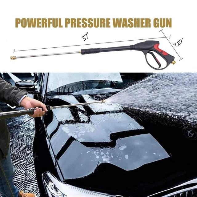 Alt view image 6 of 7 - 4000PSI High Pressure Car Power Washer Spray Gun Wand Lance Nozzle Tips Hose Kit