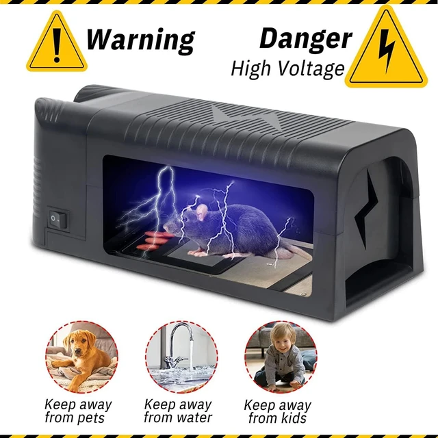 Alt view image 6 of 7 - Upgraded Electronic Mouse Trap Control Kill Big Rat Pest Electric Rodent Zapper
