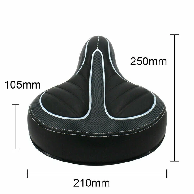 Alt view image 5 of 7 - Bike Comfort Wide Big Bum Bicycle Gel Cushion Extra Soft Sporty Saddle Seat Pad