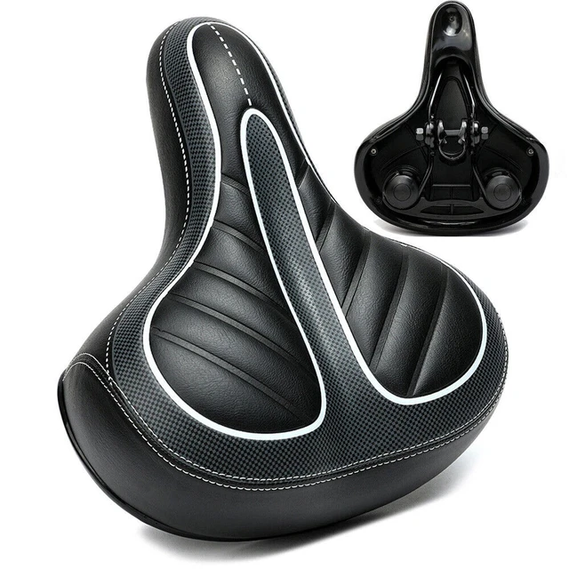 Alt view image 2 of 7 - Bike Comfort Wide Big Bum Bicycle Gel Cushion Extra Soft Sporty Saddle Seat Pad