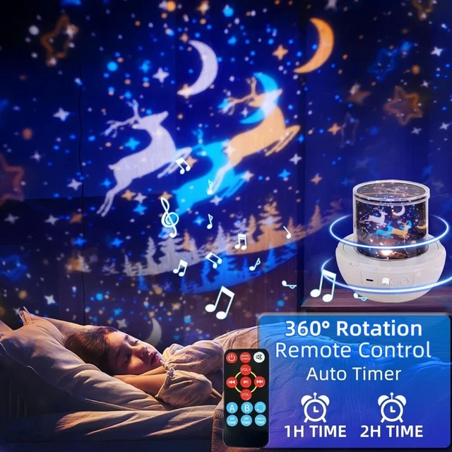 Alt view image 2 of 7 - Star Projector Galaxy Night Light Bluetooth Speaker with Remote for Kids Bedroom