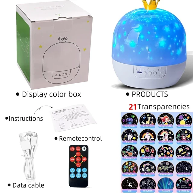 Alt view image 7 of 7 - Star Projector Galaxy Night Light Bluetooth Speaker with Remote for Kids Bedroom