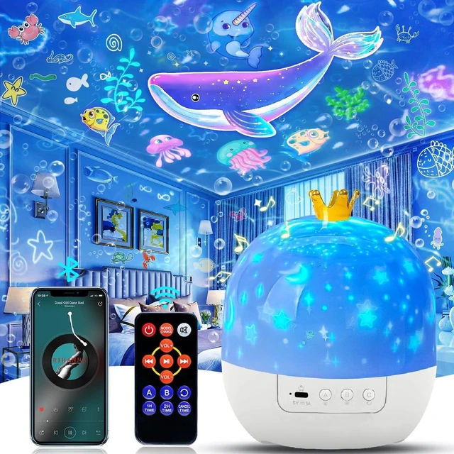 Main image of Star Projector Galaxy Night Light Bluetooth Speaker with Remote for Kids Bedroom