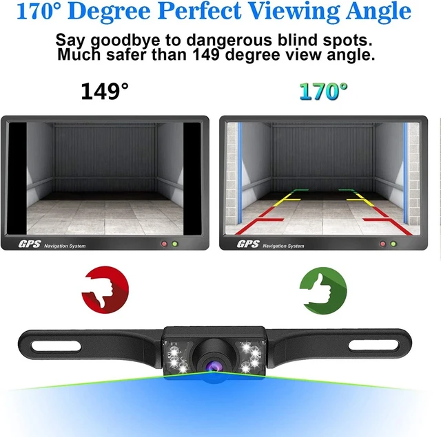 Alt view image 4 of 7 - Parking Camera Wide 170° Waterproof Night Vision Car Rear View Reverse Backup US