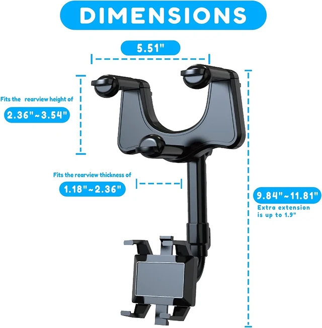 Alt view image 4 of 7 - 360° Rotatable Phone Mount Holder Car Accessories Universal For Cell Phone GPS