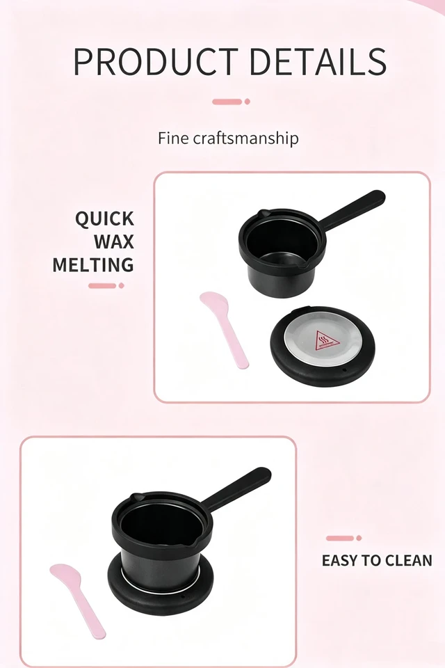 Alt view image 3 of 7 - Professional Wax Heater Warmer Hair Removal Depilatory Waxing Kit + Beans Sticks