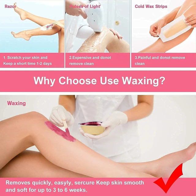 Alt view image 6 of 7 - Professional Wax Heater Warmer Hair Removal Depilatory Waxing Kit + Beans Sticks