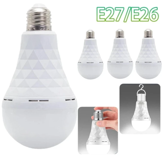 Alt view image 2 of 7 - 8 PCS Rechargeable Emergency Light Bulbs LED Light Bulb 15W 6000K Daylight