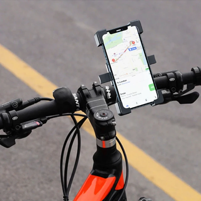Alt view image 4 of 7 - Motorcycle ATV Handlebar Phone Mount Holder Bicycle Bike Bracket for Cellphone