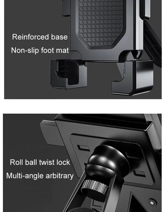 Alt view image 5 of 7 - Motorcycle ATV Handlebar Phone Mount Holder Bicycle Bike Bracket for Cellphone