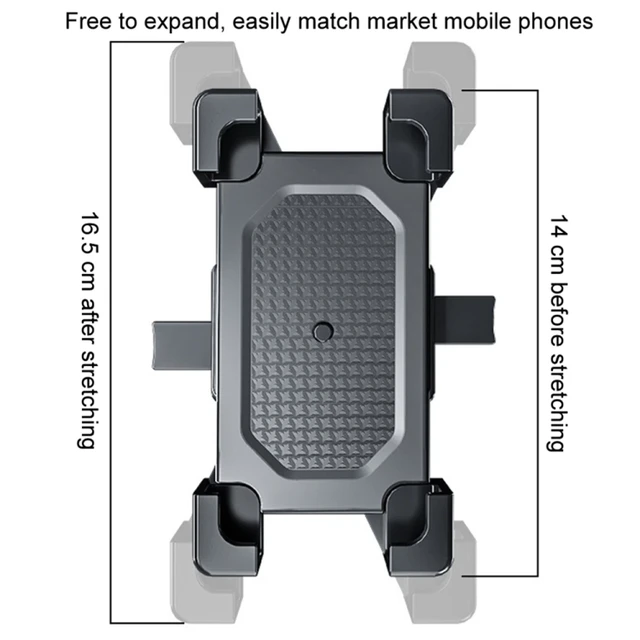 Alt view image 6 of 7 - Motorcycle ATV Handlebar Phone Mount Holder Bicycle Bike Bracket for Cellphone