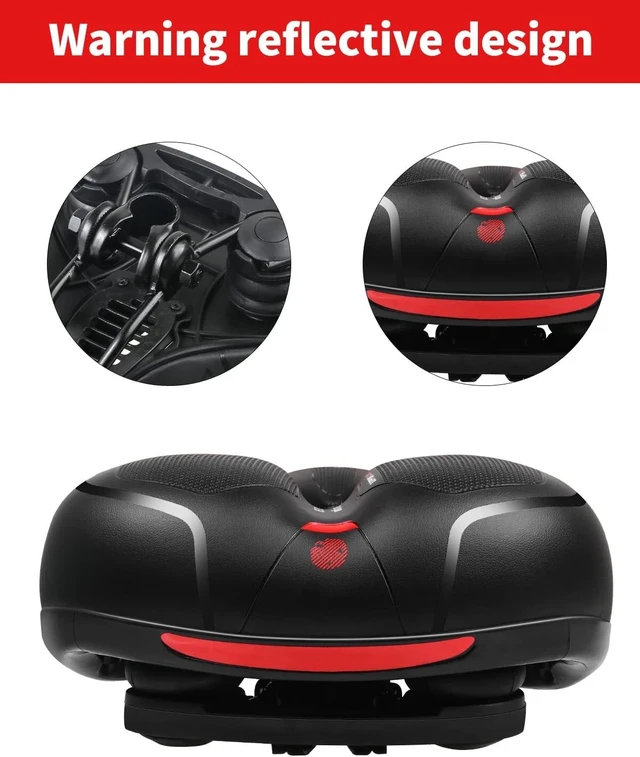 Alt view image 5 of 7 - Comfort Wide Big Bum Soft Gel Bike Saddles Bicycle Seat Cycling Air Cushion Pad