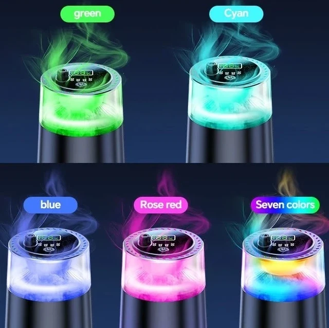 Alt view image 7 of 7 - Car Diffuser Air Freshener Smart Car Fragrance Air Freshener w/ Starry Sky Light