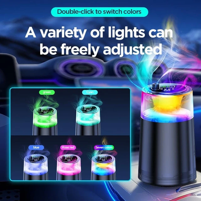 Alt view image 6 of 7 - Car Diffuser Air Freshener Smart Car Fragrance Air Freshener w/ Starry Sky Light