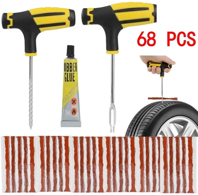 Main image of 68PCS Tire Repair Kit with Rubber Plugs Flat Tire Puncture Repair Tools for Cars