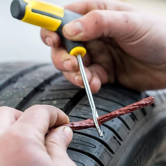 Alt view image 4 of 7 - 68PCS Tire Repair Kit with Rubber Plugs Flat Tire Puncture Repair Tools for Cars